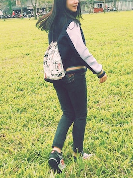 「Gozo（ゴソ）のアイテム（ジャケット/アウター）」を使った、Yuさん（レディース・158cm）の冬コーディネート