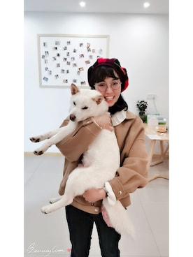 「I am I in fact...（アイアムアイインファクト）のアイテム（ジャケット/アウター）」を使った、いっちゃんさん（レディース・163cm）の春コーディネート