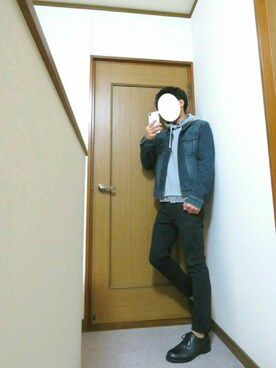 「BACK NUMBER（バックナンバー）のアイテム（デニムジャケット）」を使った、ひなたさん（メンズ・167cm）の冬コーディネート