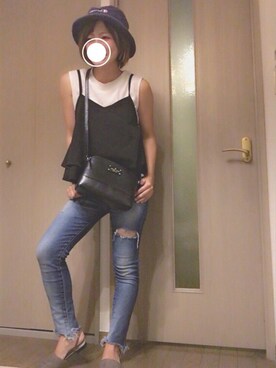 「DIANA」｜「アイテム（帽子）」を使った、mmmさん（レディース・150cm）の夏コーディネート