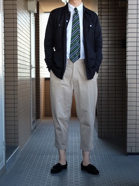 「ORIAN（オリアン）のアイテム」を使った、Yuki Sugaさん（メンズ・179cm）の春コーディネート