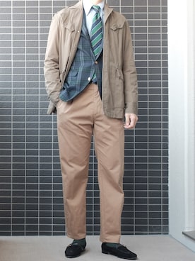 「HAMNETT（ハムネット）のアイテム（ジャケット/アウター）」を使った、Yuki Sugaさん（メンズ・179cm）の春コーディネート