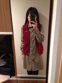 無印良品 | 無印良品 グレージュシャツワンピ(シャツワンピース)