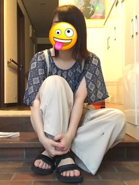 「アイテム（ピアス（両耳用））」を使った、ボソタニさん（レディース・157cm・20代）の夏コーディネート
