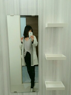 「FUN（ファン）のアイテム（Tops、パープル系）」を使った、きりさん（レディース・153cm）の冬コーディネート