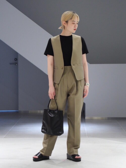 LOEFFロエフ/TC シャンブレー/テーパードパンツ/レディース/1 LOEFF（ロエフ）の「＜LOEFF（ロエフ）＞ TC シャンブレー