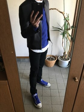 「リドム」｜「アイテム（スリッポン）」を使った、taka..さん（メンズ・175cm）の春コーディネート