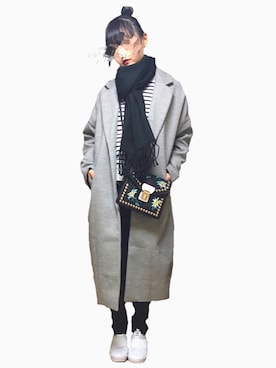 ミオさん（レディース・158cm）の冬コーディネート