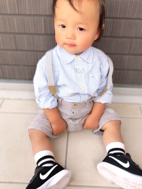 「1歳3ヶ月」｜「アイテム（その他）」を使った、ｙ.さん（キッズ・70cm）の秋コーディネート