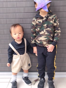 「1歳3ヶ月」｜「アイテム（オールインワン・サロペット）」を使った、ｙ.さん（キッズ・80cm）の秋コーディネート