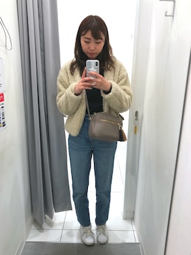 「ハイウエストストレートジーンズ」｜ya-chanさん（レディース・164cm）の春コーディネート