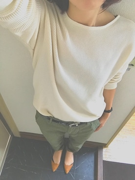 「ALLUMER（アリュメール）のアイテム（Tシャツ/カットソー）」を使った、あらみ(記録用)さん（レディース・169cm）の秋コーディネート