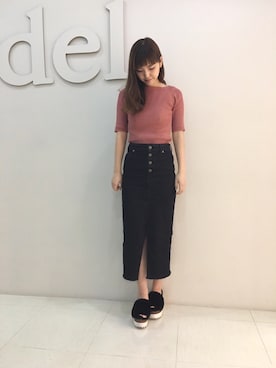 「ファーサンダル」｜manami Kinoshitaさん（レディース・163cm）の冬コーディネート