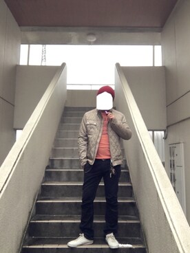 「ZARA（ザラ）のアイテム（ナイロンジャケット）」を使った、BATAさん（メンズ・178cm）の春コーディネート