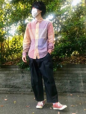 「HIBECK（ハイベック）のアイテム」を使った、yu11589さん（メンズ・175cm）の春コーディネート