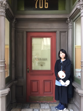 「agnes b.（アニエスベー）のアイテム（その他アウター）」を使った、a s h u さん（レディース・155cm）の春コーディネート