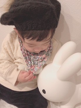 「アイテム（スウェット）」を使った、manatoさん（キッズ・70cm）の春コーディネート