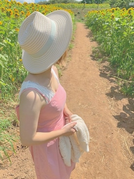 「one way（ワンウェイ）のアイテム（帽子）」を使った、miyuuteaさん（レディース・149cm）の夏コーディネート