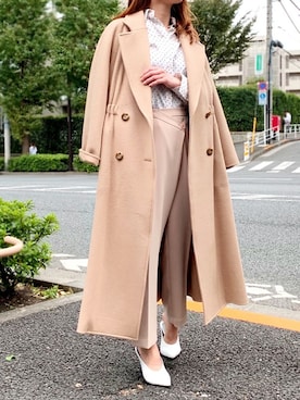 「ラップパンツ」｜「アイテム（その他アウター）」を使った、COELさん（レディース・155cm）の秋コーディネート