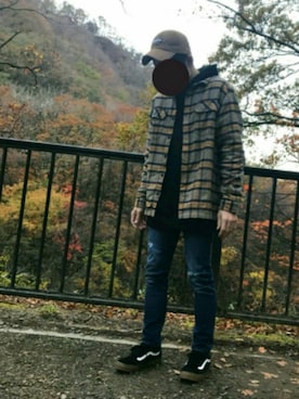 「WILD THINGS（ワイルドシングス）のアイテム（キャップ）」を使った、takaさん（メンズ・172cm）の秋コーディネート
