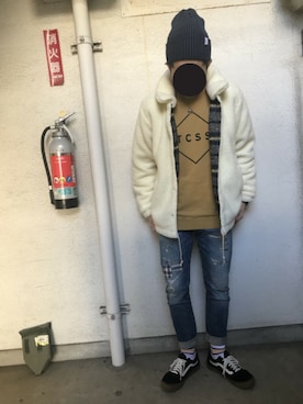 「TCSS（ティーシーエスエス）のアイテム（スウェット）」を使った、takaさん（メンズ・172cm）の春コーディネート