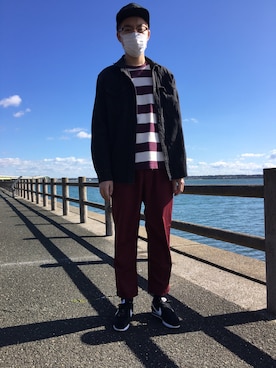 「Right-on（ライトオン）のアイテム（チノパンツ）」を使った、m.taigaさん（メンズ・178cm）の冬コーディネート