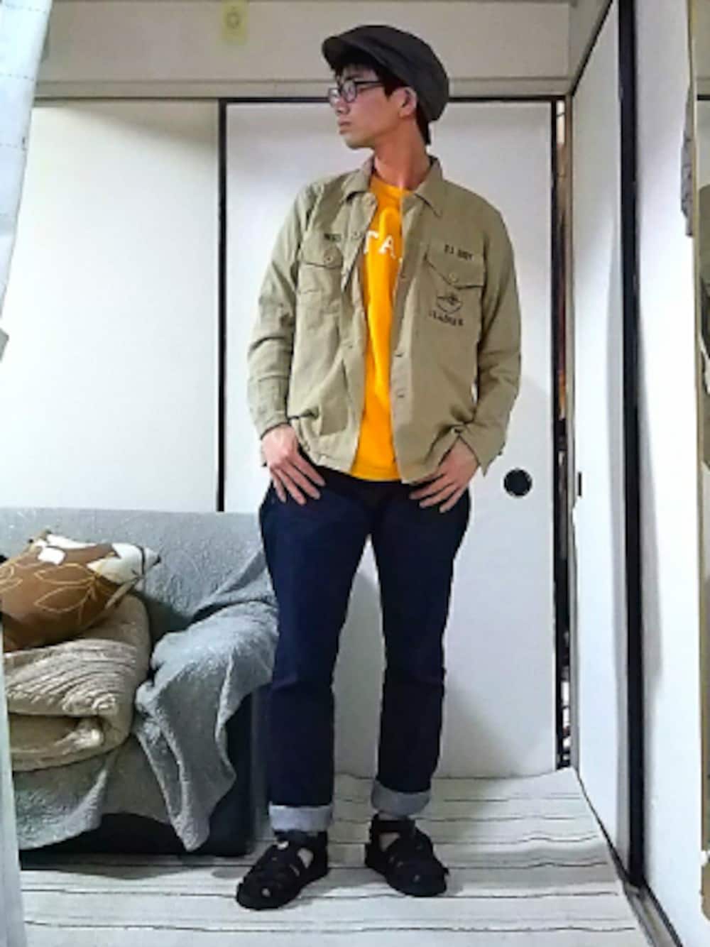 pon｜SUGAR CANEのキャスケットを使ったコーディネート WEAR