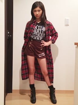 「ZIDDY」｜「アイテム（ブーツ）」を使った、ひなかさん（キッズ・146cm）の冬コーディネート