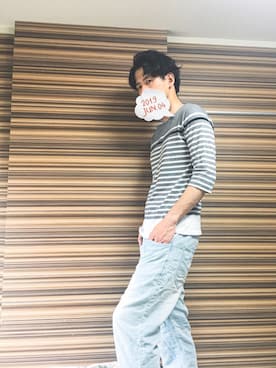「Burner（バーナー）のアイテム（パンツ）」を使った、こーすけんぬ13世さん（メンズ・169cm）の夏コーディネート