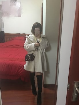 「SNIDEL（スナイデル）のアイテム（ダッフルコート）」を使った、Nicknameさん（レディース・151cm）の冬コーディネート