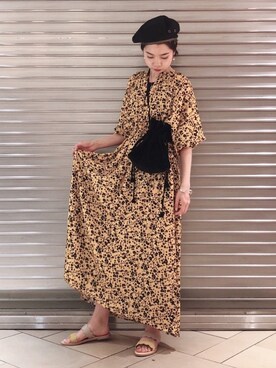 「平成最後のWEARISTAセンバツ」｜「アイテム（ワンピース）」を使った、enaさん（レディース・163cm）の春コーディネート