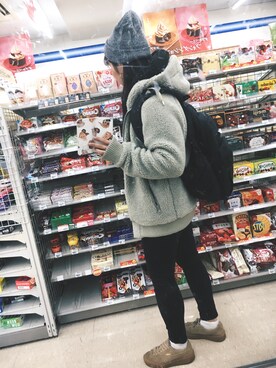 「HELLY HANSEN（ヘリーハンセン）のアイテム（その他アウター）」を使った、mさん（レディース・161cm）の冬コーディネート