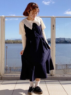 パラビオン 裾刺繍ジャンパースカート