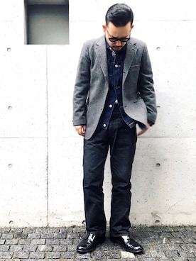 「zozoデニム」｜「アイテム（デニムジャケット）」を使った、TATSUYOSHI.KIDAさん（メンズ・171cm）の冬コーディネート