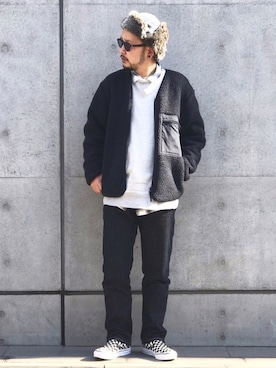「zozoデニム」｜「アイテム（スウェット）」を使った、TATSUYOSHI.KIDAさん（メンズ・171cm）の冬コーディネート