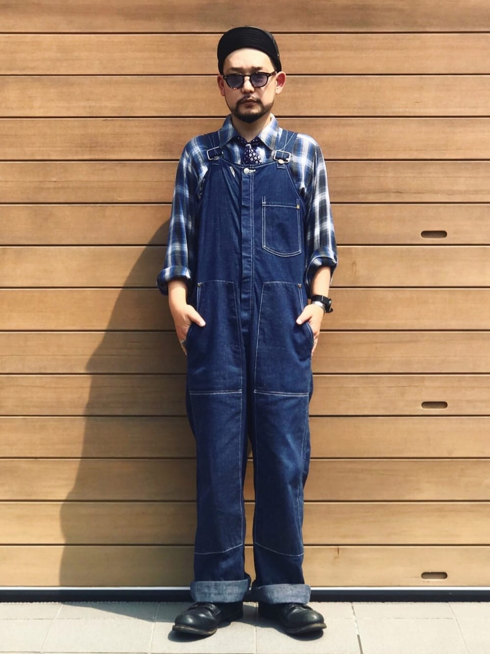 ANACHRONORM ブラックオーバーオール 02 anachronorm オーバーオール