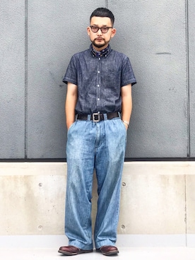 「カラーサングラス」｜「アイテム（財布/小物）」を使った、TATSUYOSHI.KIDAさん（メンズ・171cm）の秋コーディネート