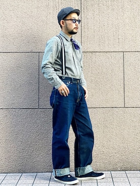 「CONVERSE ADDICT（コンバースアディクト）のアイテム（スリッポン）」を使った、TATSUYOSHI.KIDAさん（メンズ・171cm）の春コーディネート