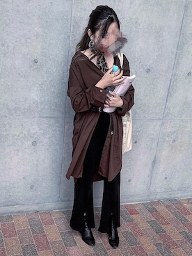 「リブニットパンツ」｜iiichanさん（レディース・157cm）の春コーディネート