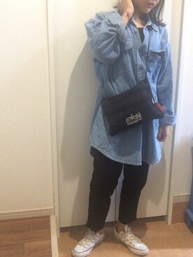 「CONVERSE（コンバース）のconverse（コンバース） ALL STAR OX（オールスターOX）（スニーカー）」を使った、makkoさん（レディース・149cm）の秋コーディネート