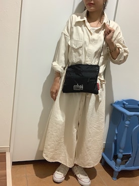 「Wrangler」｜「アイテム（ワンピース/ドレス）」を使った、makkoさん（レディース・149cm）の秋コーディネート