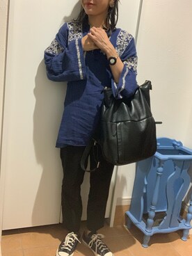 「Marc by Marc Jacobs（マークバイマークジェイコブス）のアイテム（アナログ腕時計）」を使った、makkoさん（レディース・149cm）の秋コーディネート