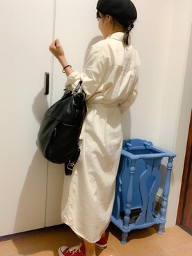 「Wrangler」｜「アイテム（ワンピース/ドレス）」を使った、makkoさん（レディース・149cm）の秋コーディネート