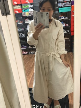 「Wrangler」｜「アイテム（ワンピース/ドレス）」を使った、makkoさん（レディース・149cm）の春コーディネート