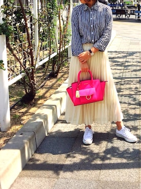 「サマンサタバサ」｜「アイテム（腕時計）」を使った、chiko_clothesさん（レディース・153cm）の春コーディネート