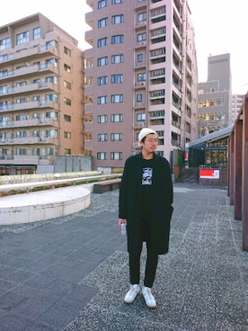 「ACNE（アクネ）のアイテム（ジャケット/アウター）」を使った、Akiさん（メンズ・182cm）の冬コーディネート