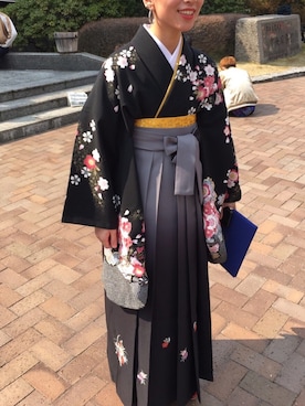 「卒業袴」｜satocoさん（レディース・156cm）の春コーディネート