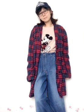 「UP START（アップスタート）のアイテム」を使った、maiさん（レディース・150cm）の春コーディネート