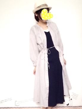 「POU DOU DOU（プードゥドゥ）のアイテム（シャツワンピース）」を使った、maiさん（レディース・150cm）の夏コーディネート