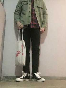 「H&M（エイチ・アンド・エム）のアイテム（その他パンツ）」を使った、ベジ男さん（メンズ・171cm）の秋コーディネート